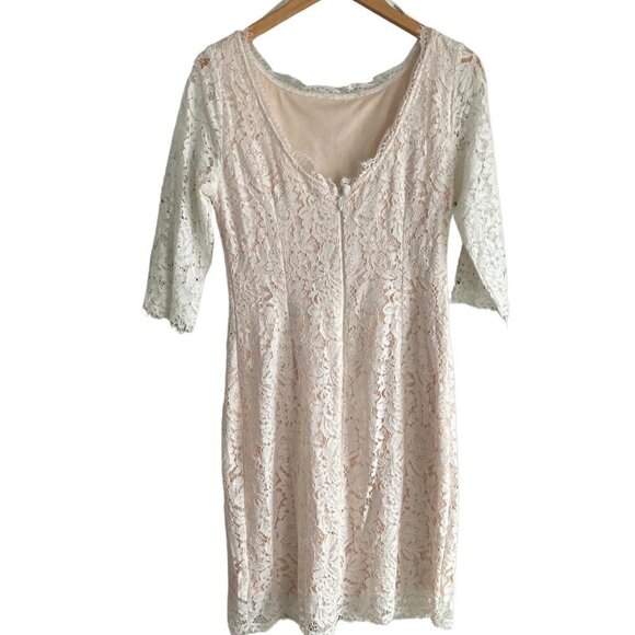 SOIEBLEU White Lace Cocktail Dress US L - Picture 8 of 12